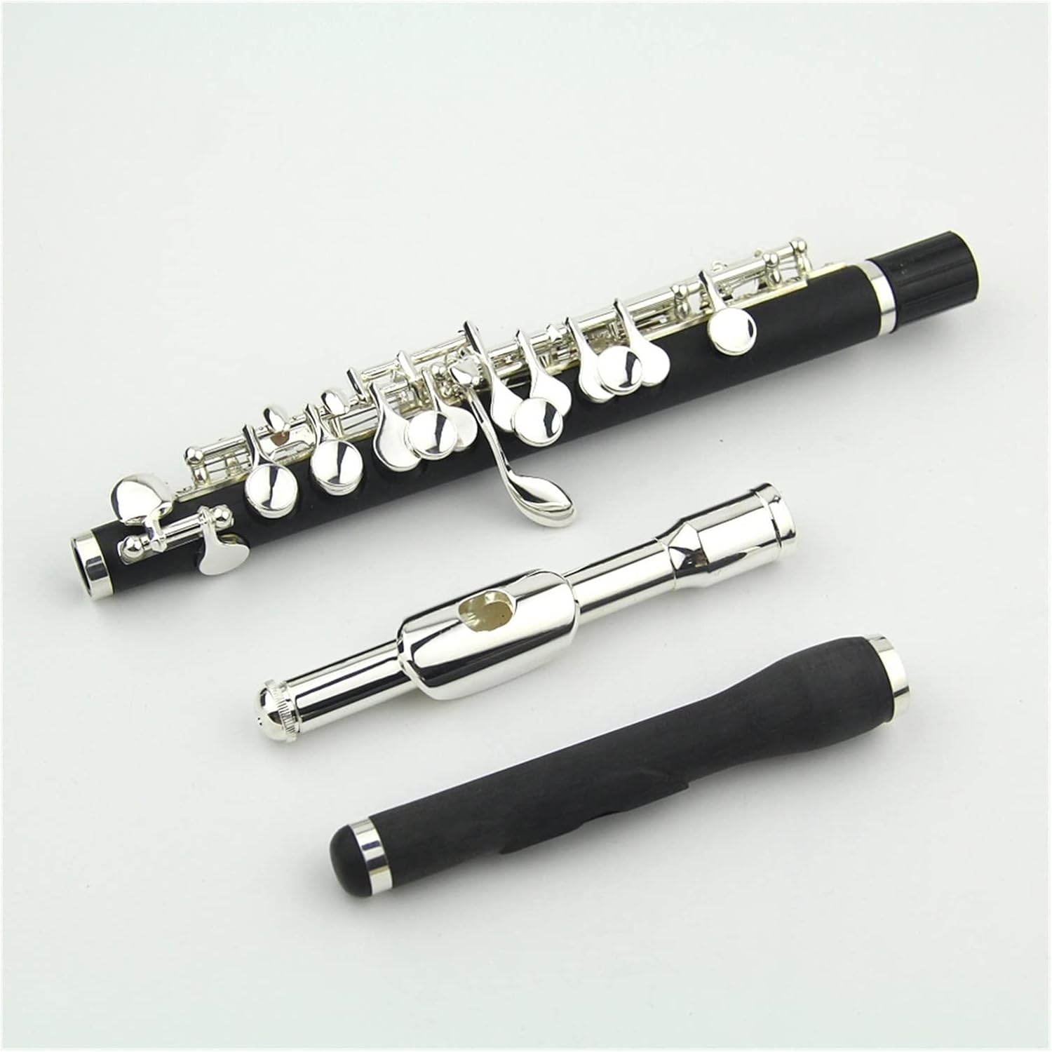 Flutes Piccolo Flute Silver Plated Keys with Wood Case Wind Musical Instruments Composite Woodpipe Body