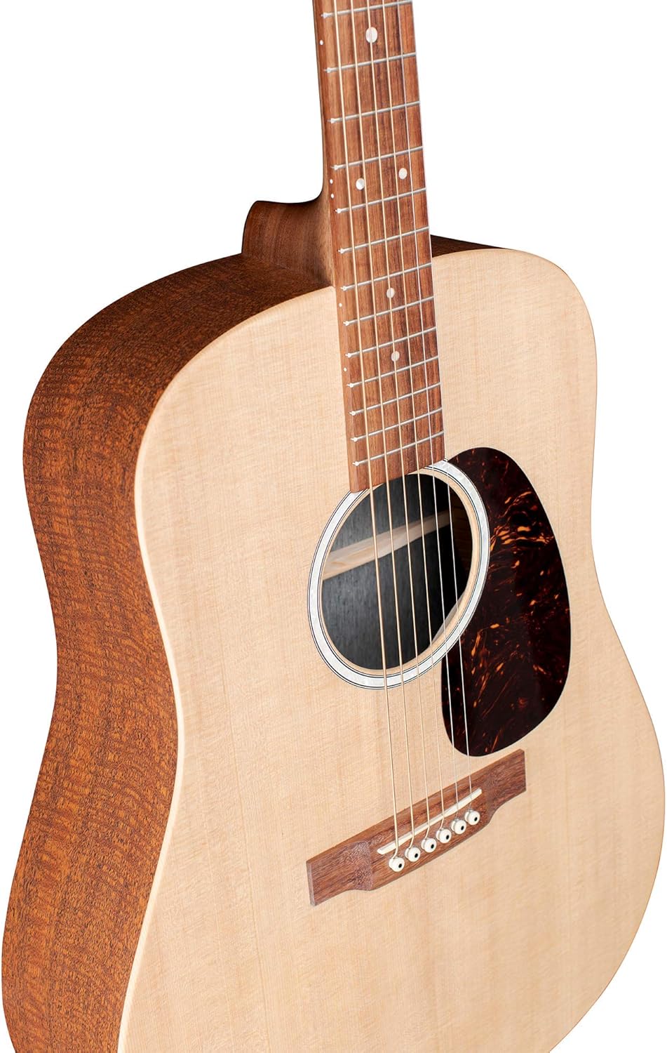 Martin Guitar X Series D-X2E Acoustic-Electric Guitar with Gig Bag, Sitka Spruce and KOA Pattern High-Pressure Laminate, D-14 Fret, Performing Artist Neck Shape HPL Mahogany Back/Side
