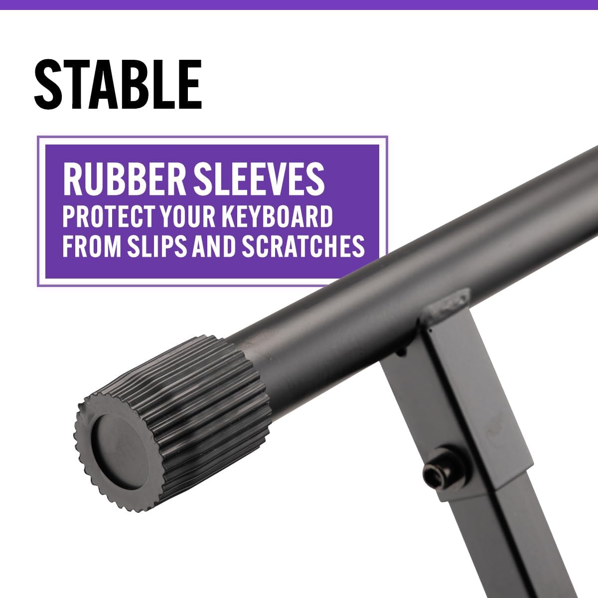 On-Stage KS8191XX Double-X Bullet Nose Keyboard Stand with Lok-Tight Construction (for Keyboards, Synths, Organs, and Electric Pianos, 200 lb Capacity, Folding, Portable, Adjustable, Metal, Black)