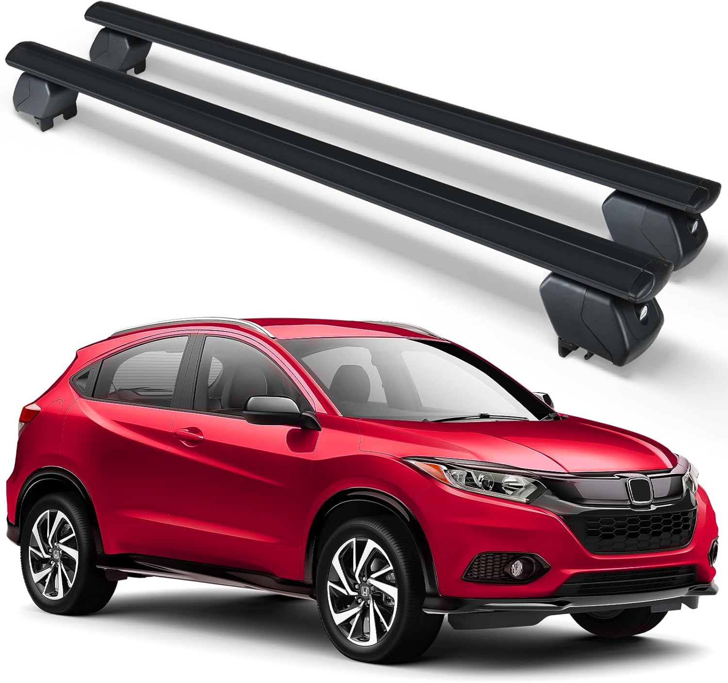 Heavy Duty 300 LBS Roof Rack Cross Bars Compatible with 2016 2017 2018 2019 2020 2021 2022 Honda HRV H-RV with Side Rails, Adjustable & Lockable Crossbars Cargo Carrier Rooftop Luggage Cars Suvs