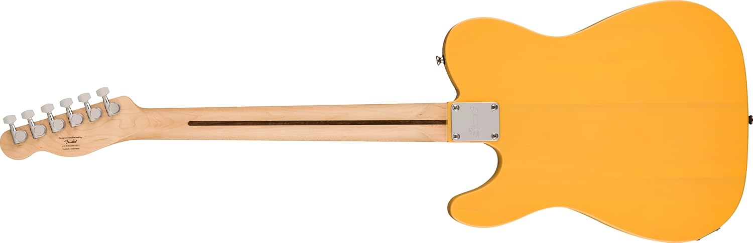 Squire Sonic Telecaster Electric Guitar, Butterscotch Blonde, Maple Fingerboard