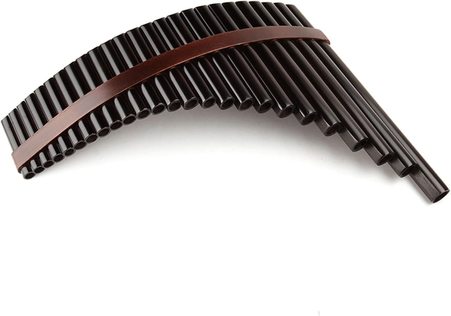 KESHUO C Key Black Pan Flute 25 Pipes Woodwind Instrument Bamboo Handmade Pipe Panpipes