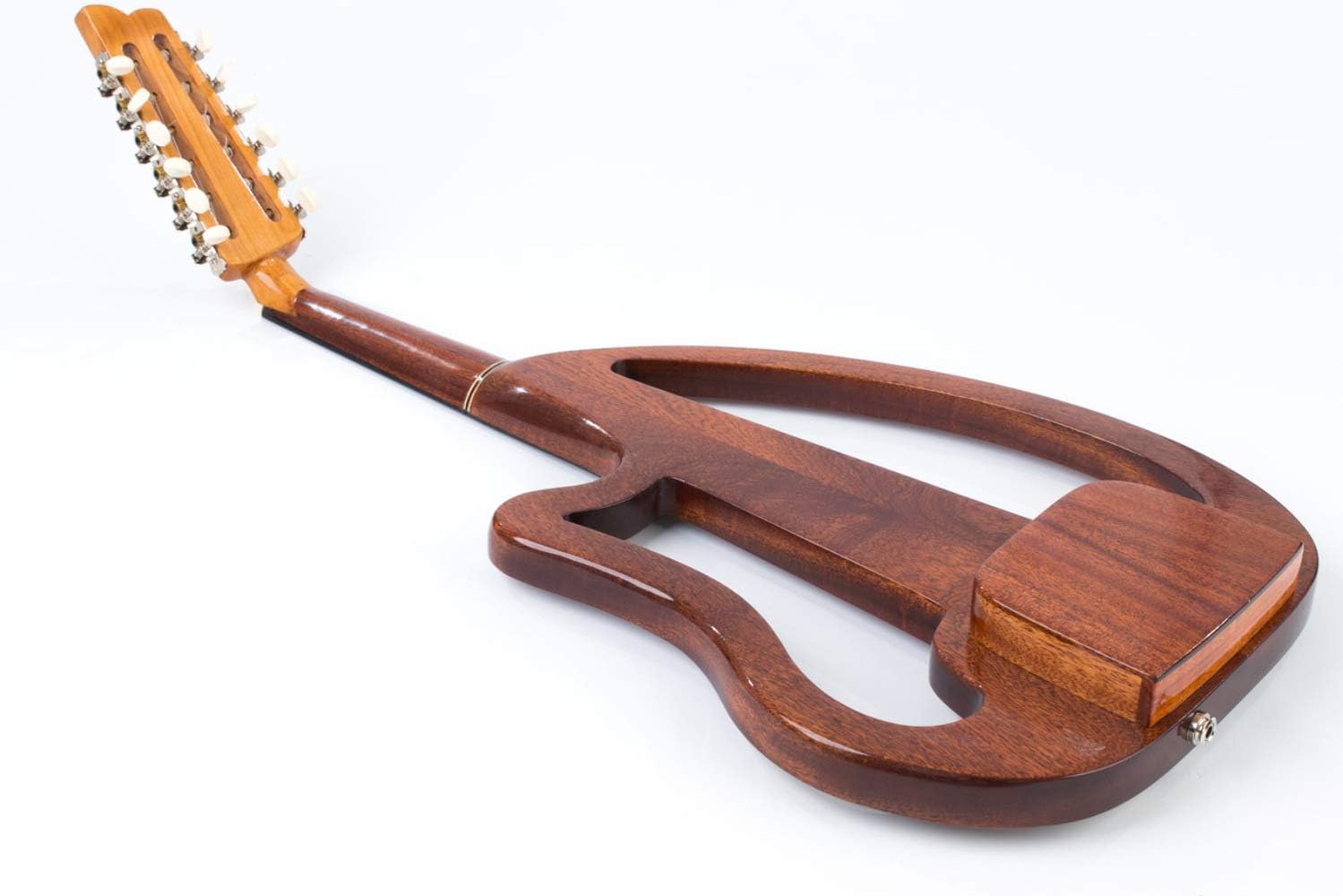 Electric Oud Silent Oud Mahogany, With Guitar Pegs, Electro Oud with Presys 301 Pickup, Soft case & Free Picks