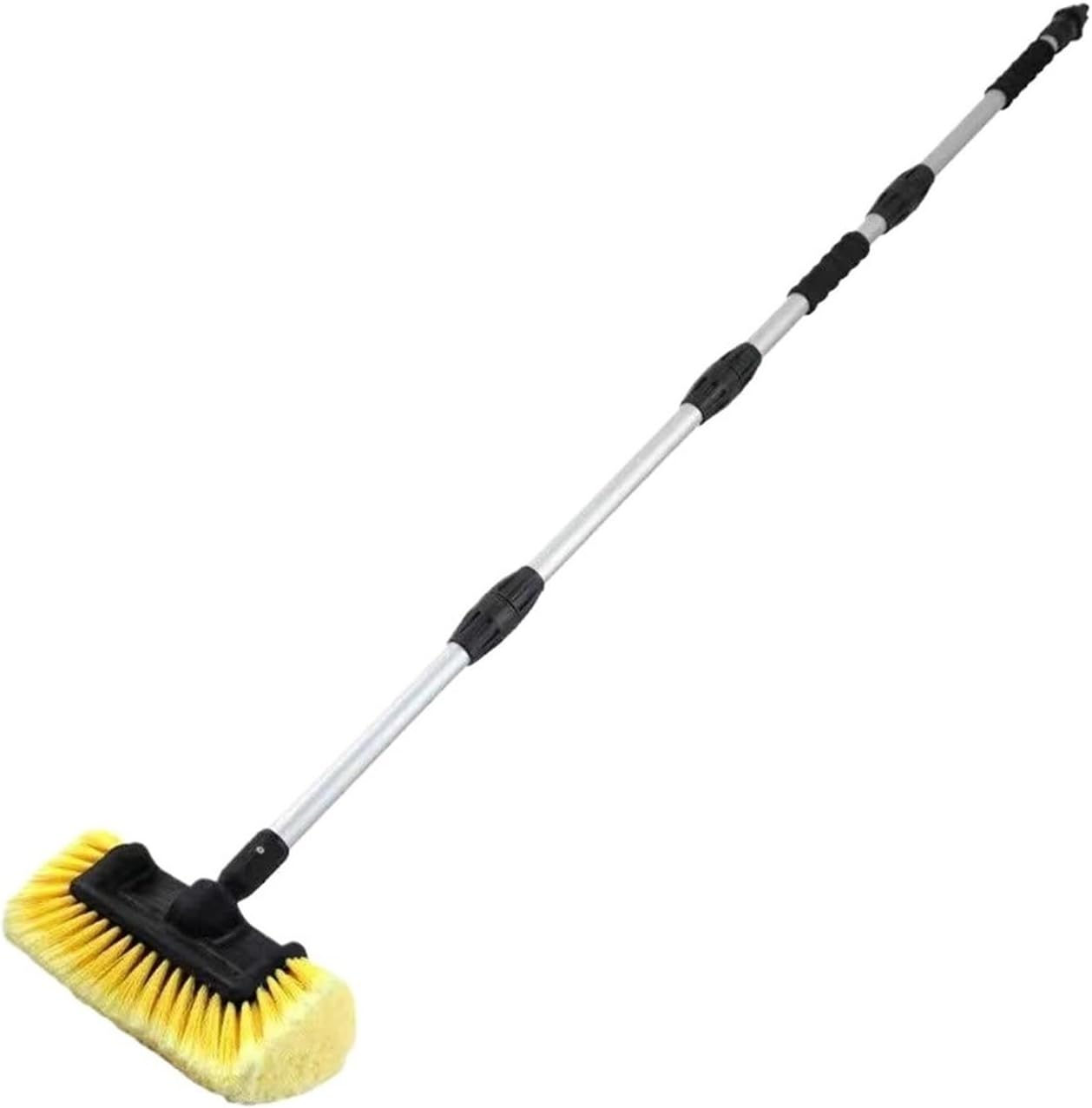 Solar Panel Cleaning Brush, Car Automatic Telescopic Long Pole Water Spray Brush Windshield Cleaner Washing Tool,Water Fed Pole