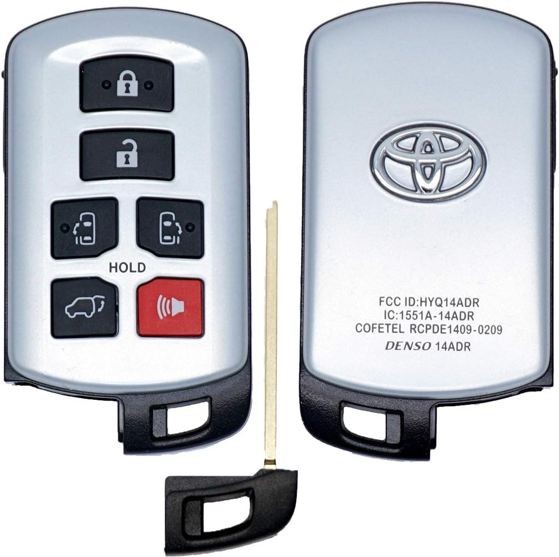 6 Button Toyota Sienna Smart Proximity Remote Key Hyq14adr