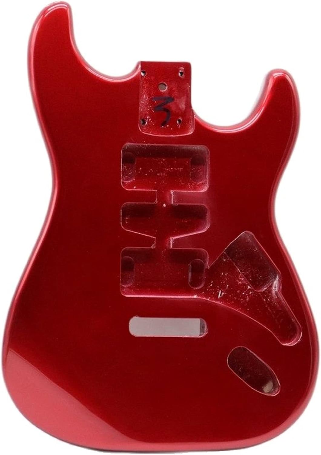 Unfinished Guitar Body Metallic Red ST Electric Guitar Body Poplar Wood Guitar Barrel High Gloss Finish Guitar Parts Accessories Guitar DIY Accessory