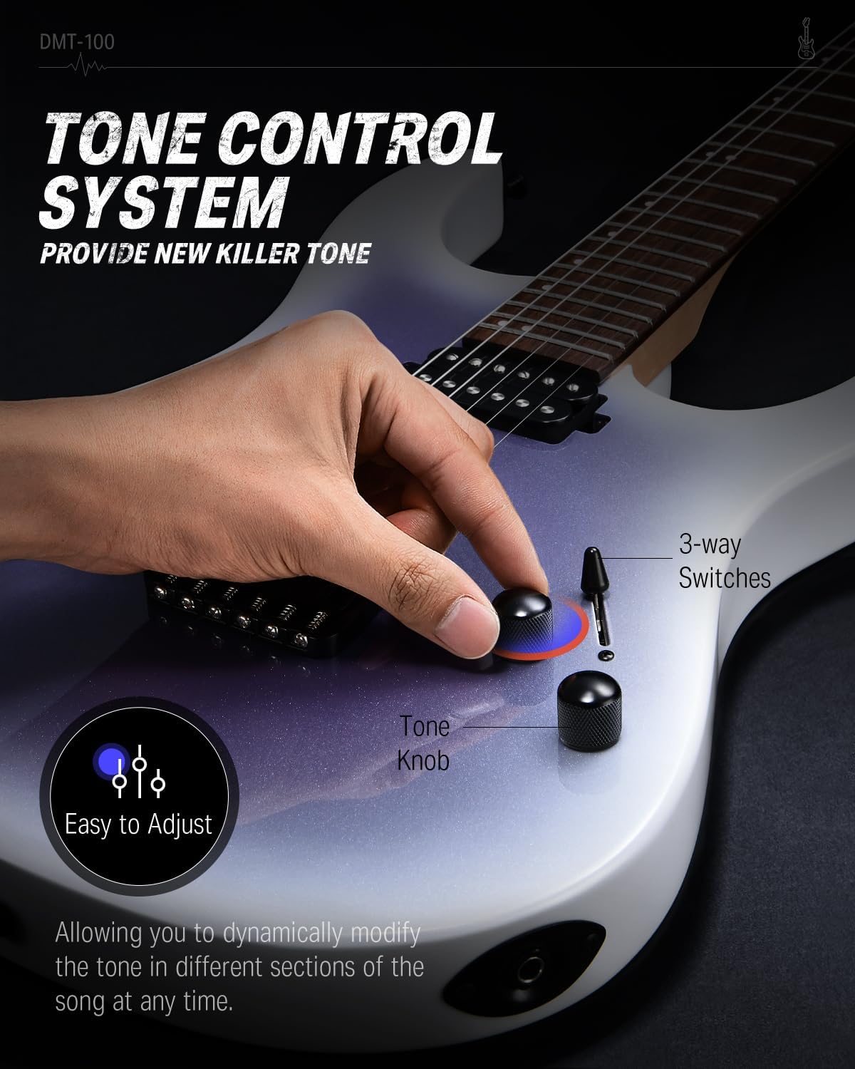 Donner Solid Body Electric Guitar, Matte Finish 39 Inch Metal Electric Guitar Beginner Kits -Noise Gate Pedal