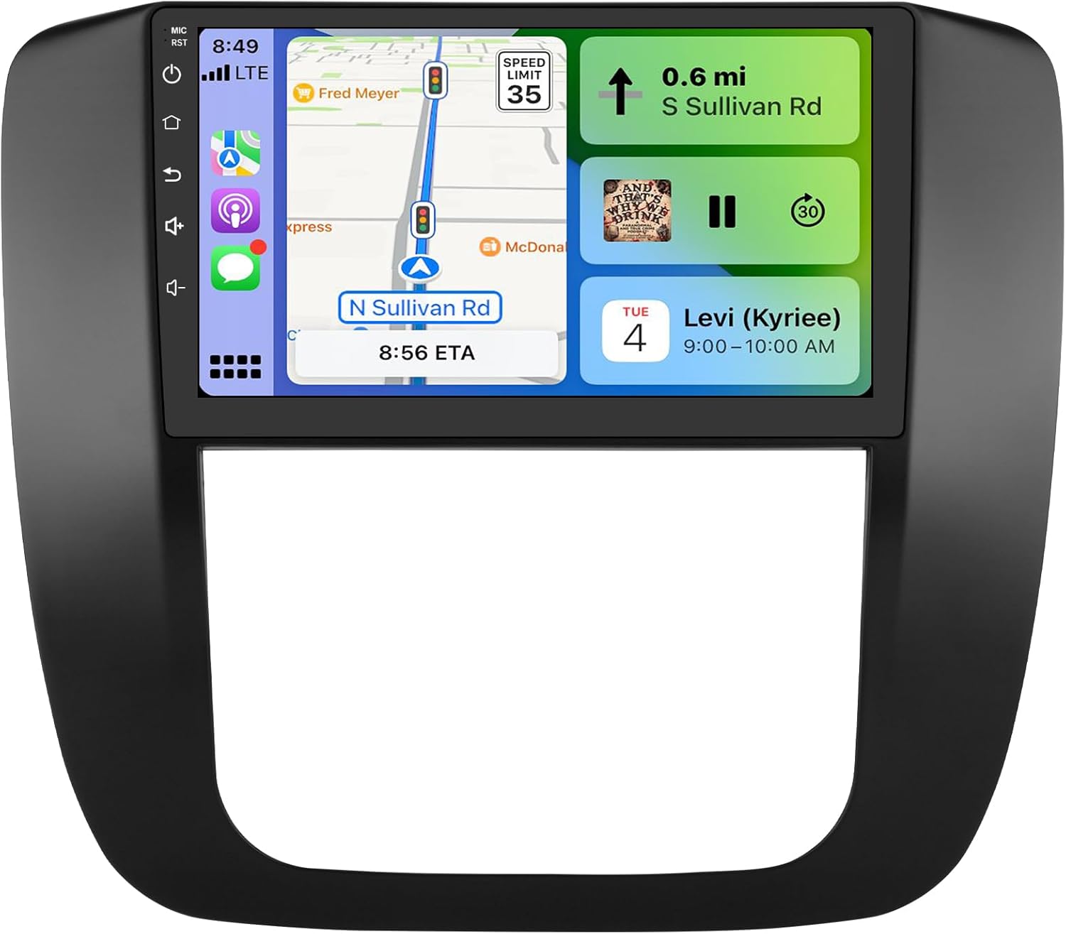 AWESAFE Car Radio Stereo Android 13 for GMC Yukon Chevy Silverado Tahoe Suburban 2007-2013 with CarPlay Android Auto GPS Navigation Backup Camera SWC