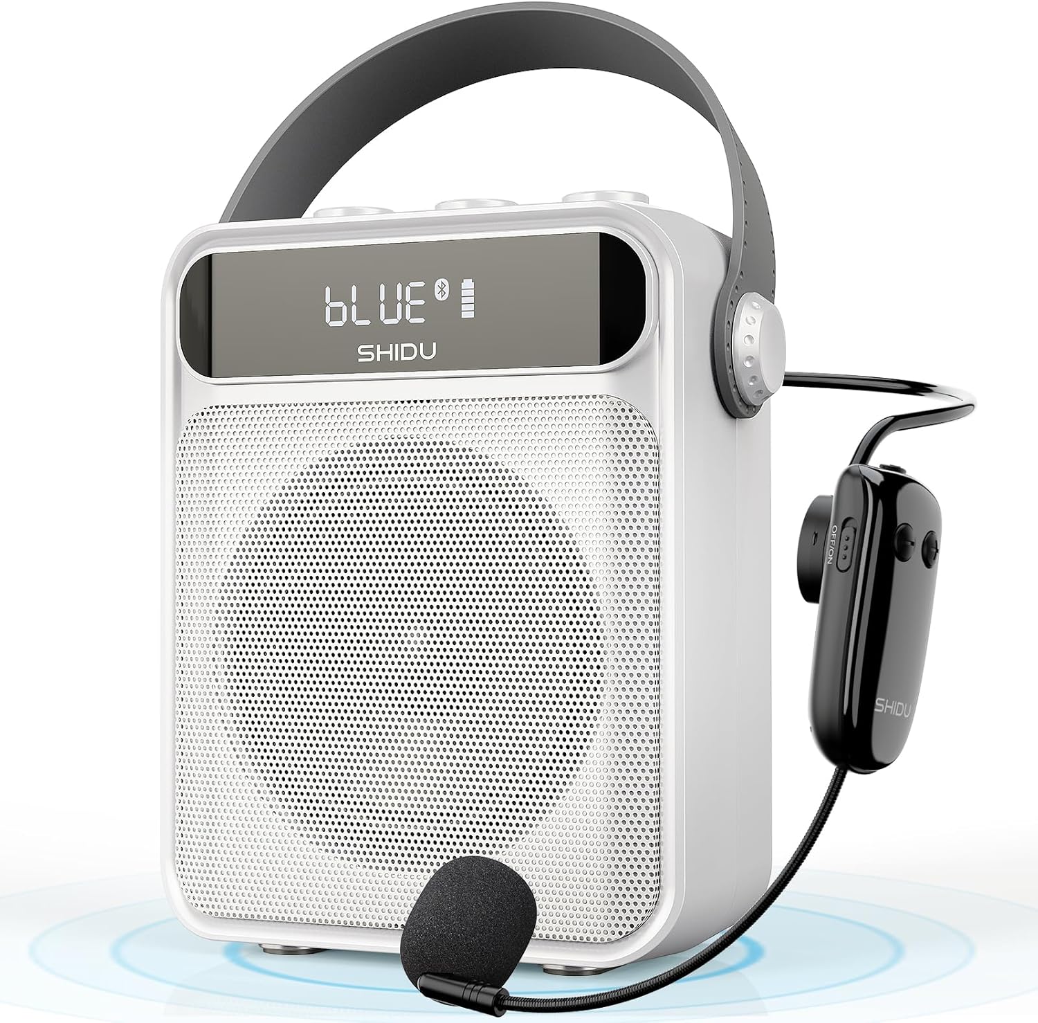 SHIDU 40W Portable Voice Amplifier with Wireless Microphone Headset,Rechargeable Bluetooth Megaphone for Teachers, Instructors, Public Speaking | Classroom, Outdoor, Meetings (Model S95)