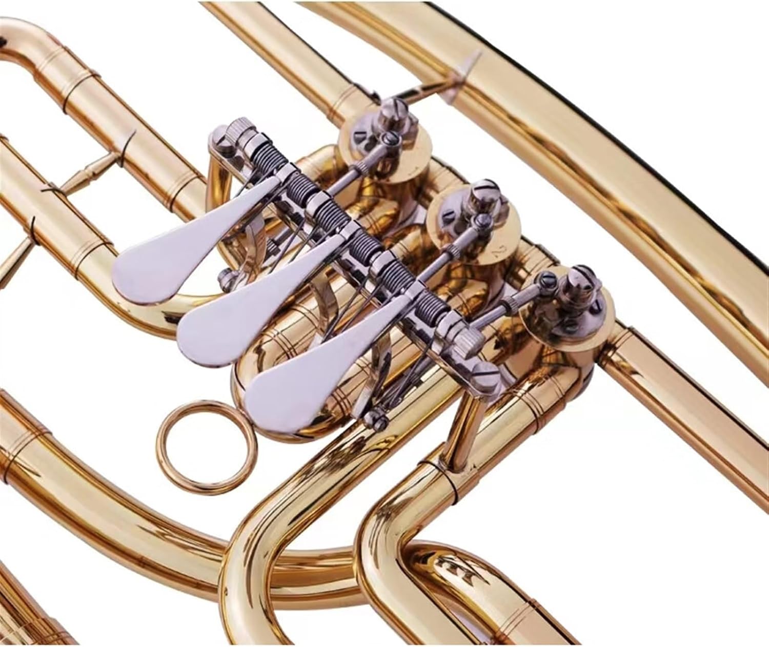 Beginner euphonium Three-flat-key Euphonium Four-flat-key Euphonium Musical Instrument B Flat Beginner Grade Examination Performance Band(Four-flat-key)