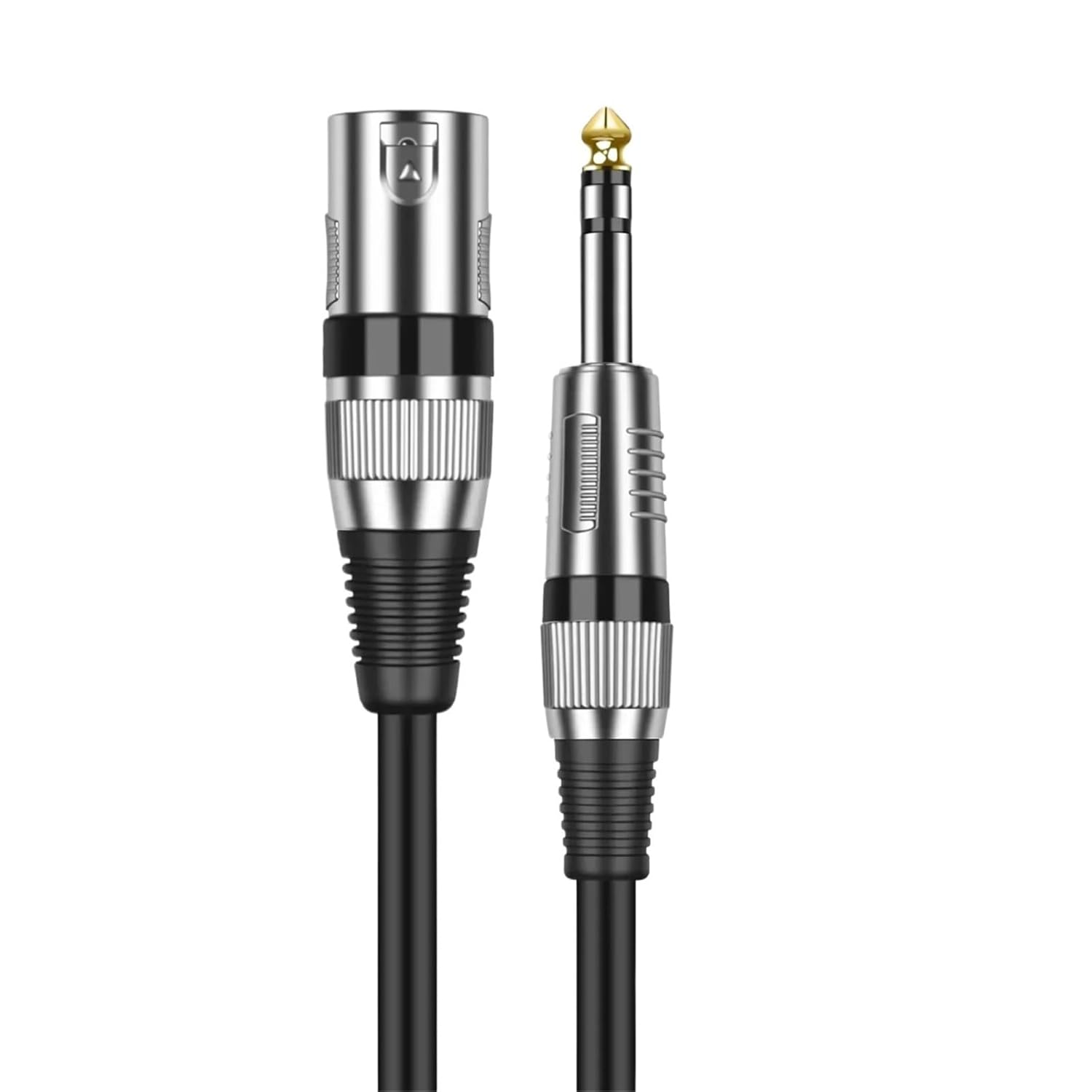 Microphone Cable to Mic Jack 1/4 TRS Cable 6.35mm/6.5mm Male to XLR Male Audio Patch Cord for Mixer Stereo Amplifier(Black,5m)