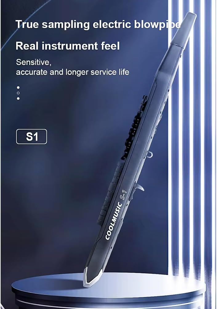 Coolmusic S1 Professional Performance Saxophone, Wireless Electronic Wind Instrument, Digital Synthesizer Aerophone Portable