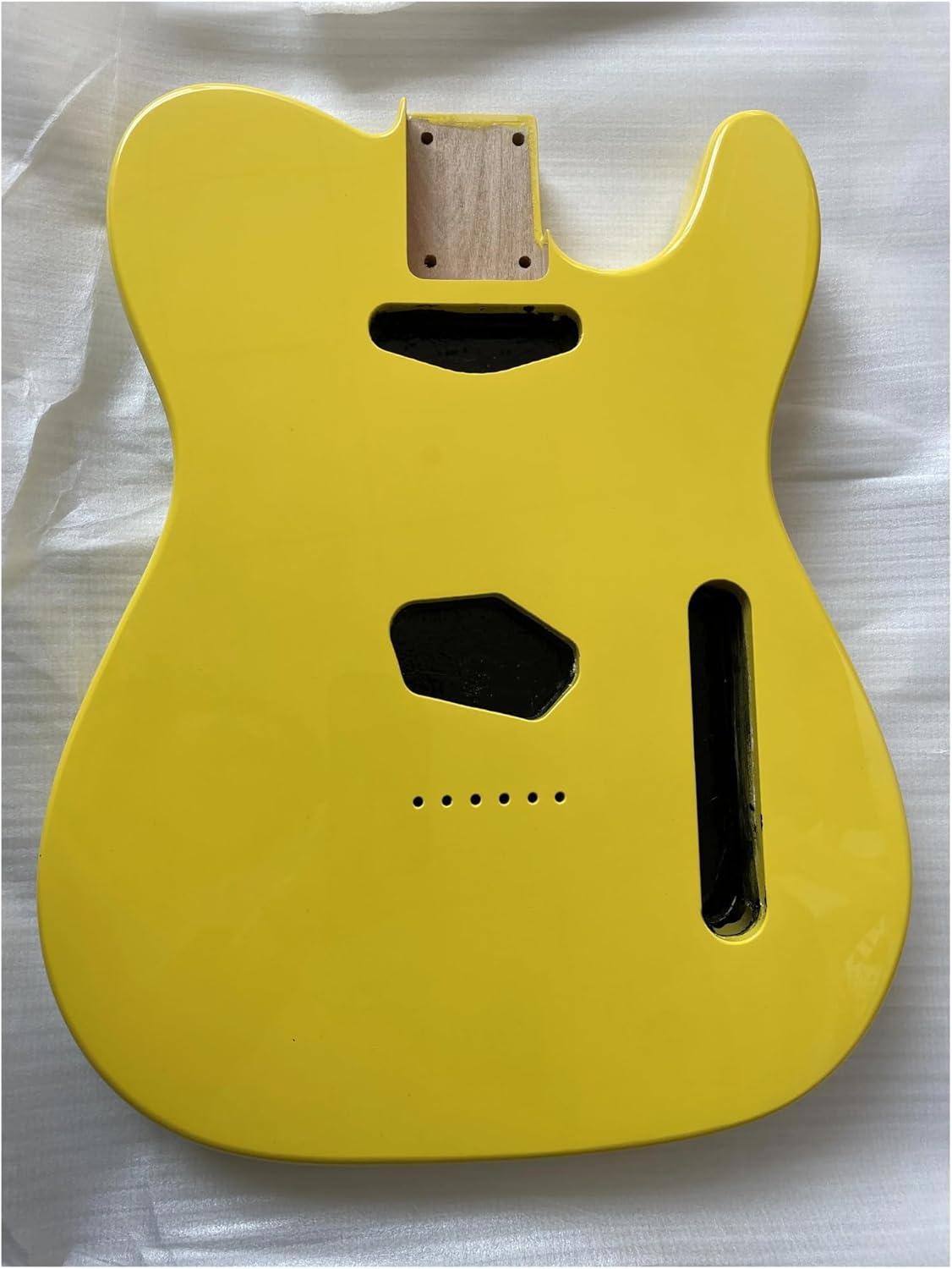 Guitar Body Guitar Replacement Parts Yellow Alder for TL Guitar Body Gloss Finished DIY Replacement Part 6 Strings Alder Assembly 5.56cm Heel