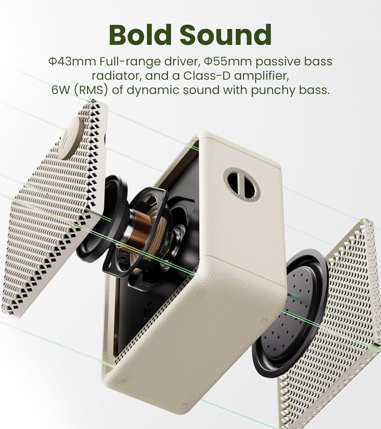 Edifier ES20 Portable Bluetooth Speaker with IP67 Waterproof & Dustproof, 15 Hours Playtime, Wireless Connectivity for Home Office Outdoor (Black)