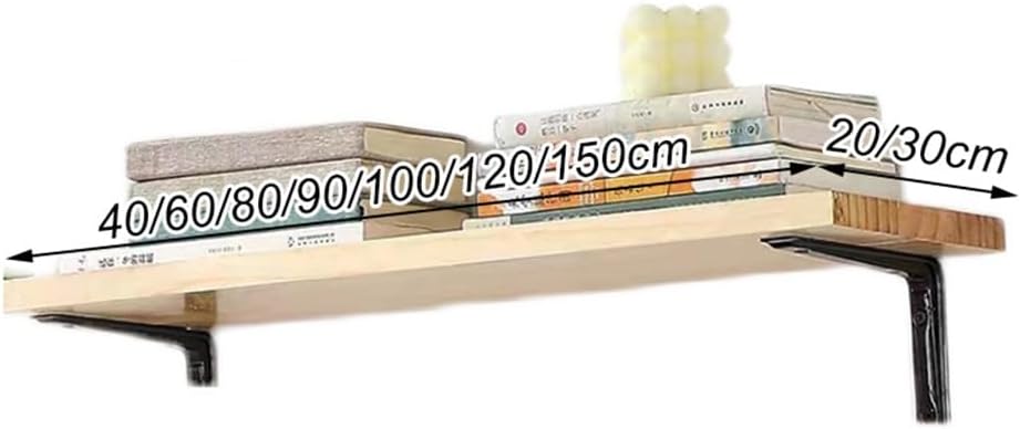 Small Floating Shelves to Display and Store Vase|Ornaments|Books|Spice Bottles,Wall Bookshelf,Decorative Reading Corner,Kitchen Spice Rack,Bear 30Kg 150 * 20Cm,Wood(20 Pcs),150 * 20Cm