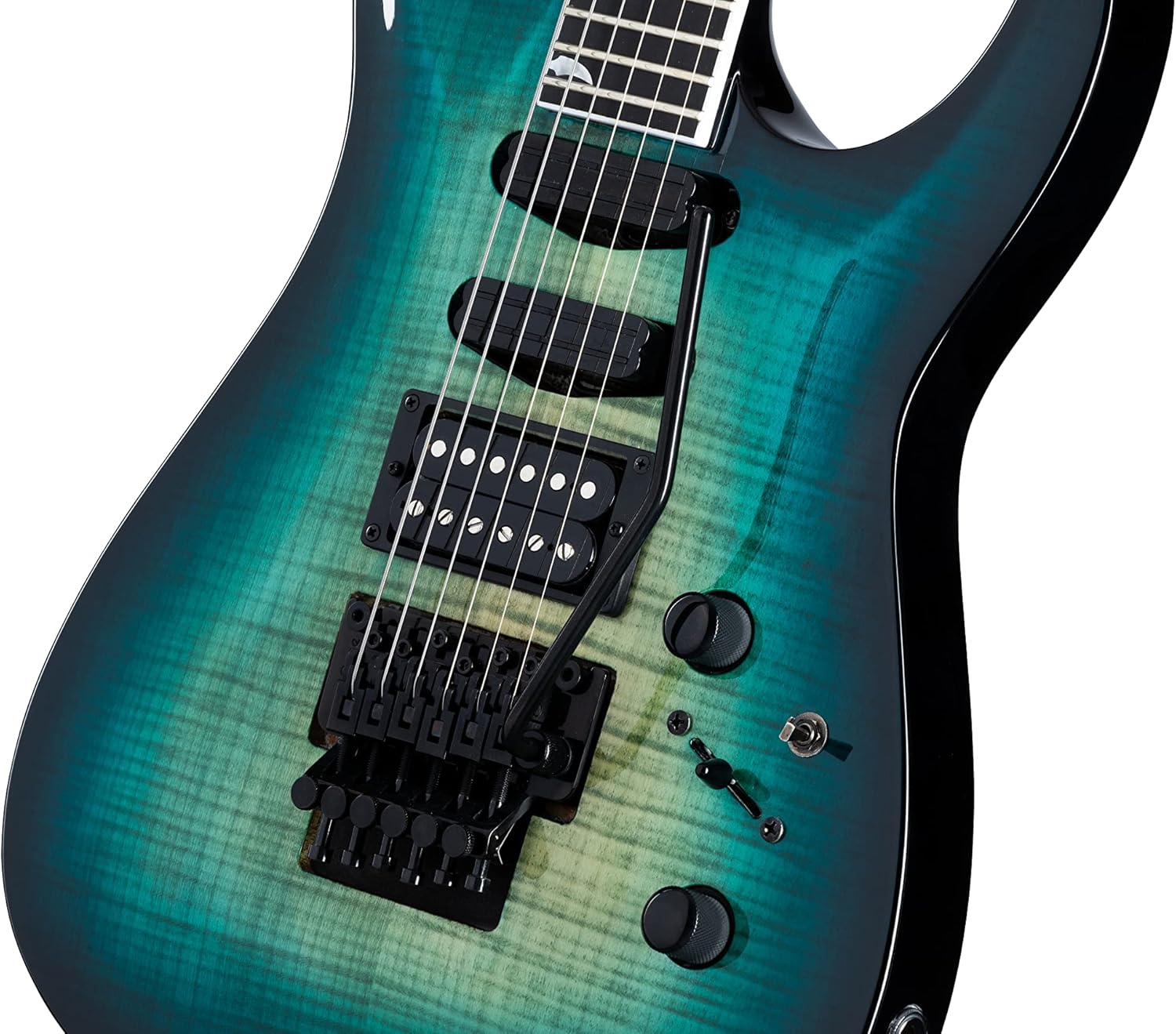 Kramer SM-1 Figured Floyd Rose, Caribbean Blue Perimeter