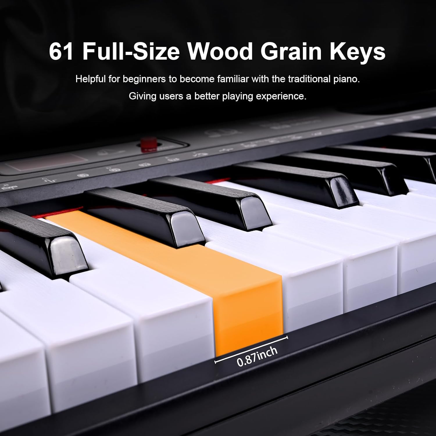 61 keys piano keyboard, Electronic Digital Piano Music Keyboard with Microphone, Sheet Music Stand and Power Supply, Portable Keyboard Piano Gift for Beginners