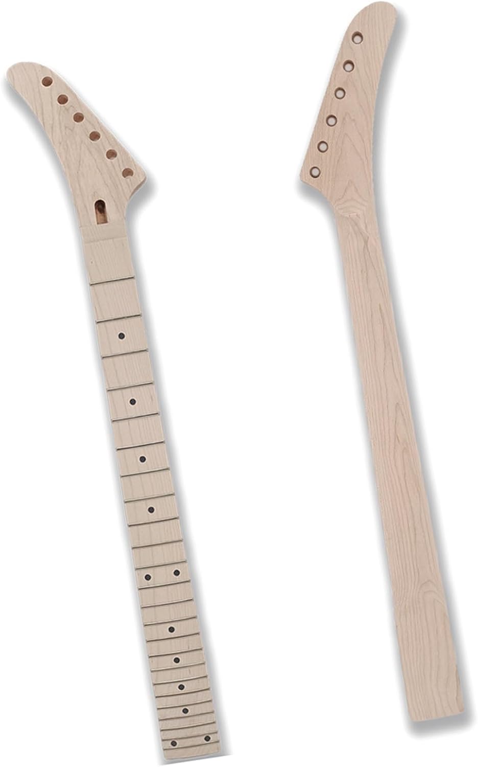 Replacement Guitar Neck 24-fret 25.5-inch Double-crank Electric Guitar Neck Backhand Guitar Neck Electric Guitar Semi-finished Accessories