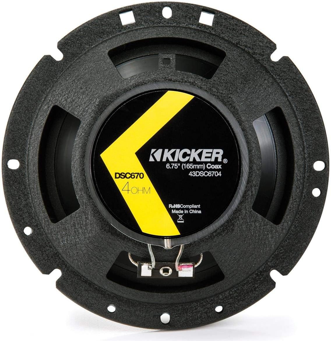 KICKER 43DSC6704 D-Series 6.75'' 240W 2-Way 4-Ohm Car Audio Coaxial Speakers (Renewed)