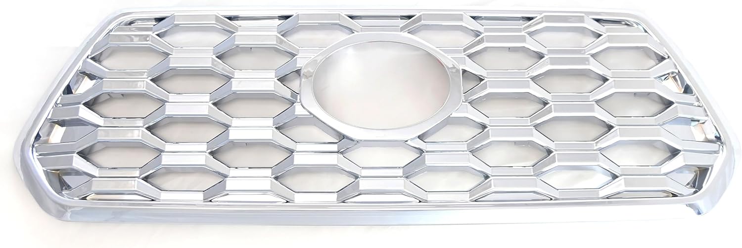 Chrome Front Grille Overlay with Secure Adhesive Tape for 2020-2023 Toyota Tacoma TRD Sport, TRD Off-Road (Excludes Camera) | Easy Installation - No Tools Needed | US Patented