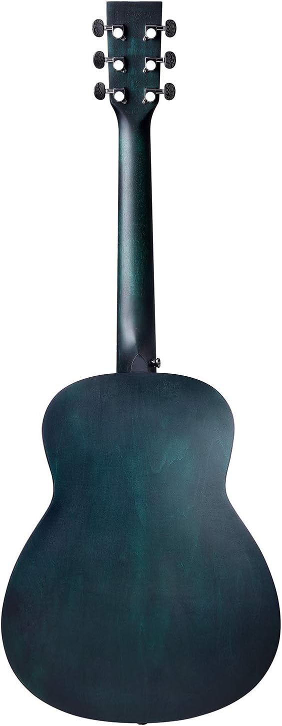 WINZZ HAND RUBBED Series - Left Handed 36 Inches 3/4 Acoustic Acustica Guitar Travel Bundle with Bag, Metronome Tuner, Wall-mounted Hanger, Strap, Picks & Cleaning Cloth, Dark Hunter Green