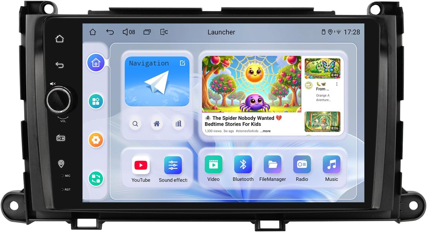 JOYING Car Radio for Toyota Sienna 2011-2014 Android 13 Head Unit 9 Inch Touch Screen Car Stereo with Carplay & Android Auto, GPS Navigation, Bluetooth, SWC, AM/FM Radio(JY-TT176N8)