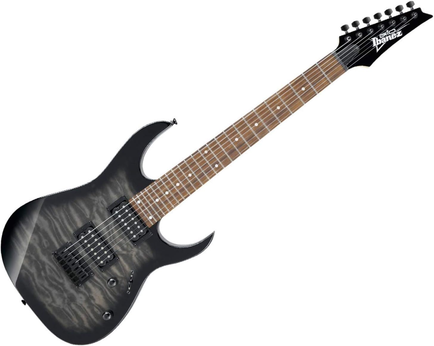 Ibanez Gio GRG7221QA 7-String - Transparent Black Sunburst
