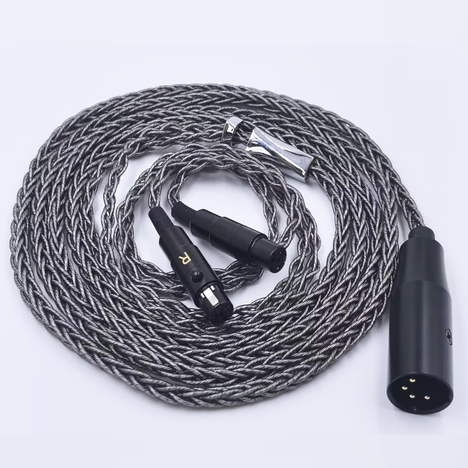 FAAEAL Headphone Cable, 6.5ft Silver-Plated Mixed XLR, Compatible with Audeze LCD Series, Meze Empyrean Elite, Kennerton Thror Vali