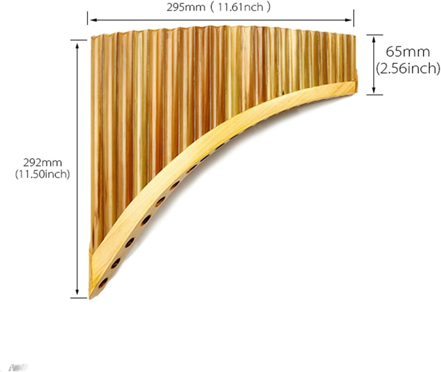 Chinese Traditional Musical Instrument 22 Pipes Pan Flute G Key Woodwind Bamboo Handmade (Color : Right)