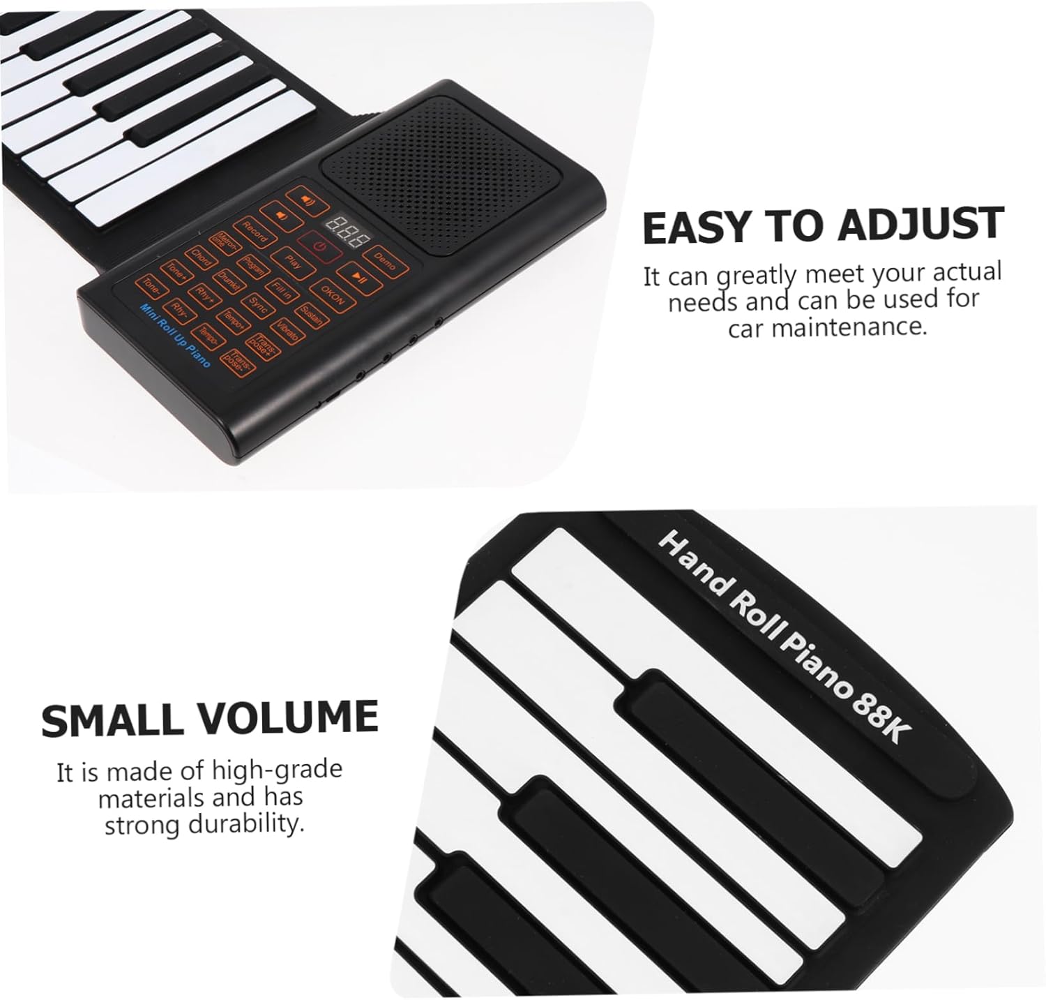 Beginner Piano for Ages Keyboard Speaker Rollable Piano Keyboard for Music Lovers