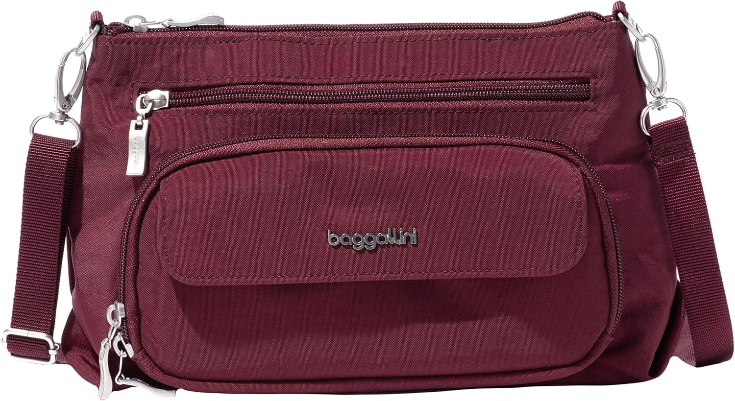 Baggallini womens Original Everyday 11x 7.5 Crossbody Bags for Women Rfid Protected Lightweight Nylon Zippered Travel Purse