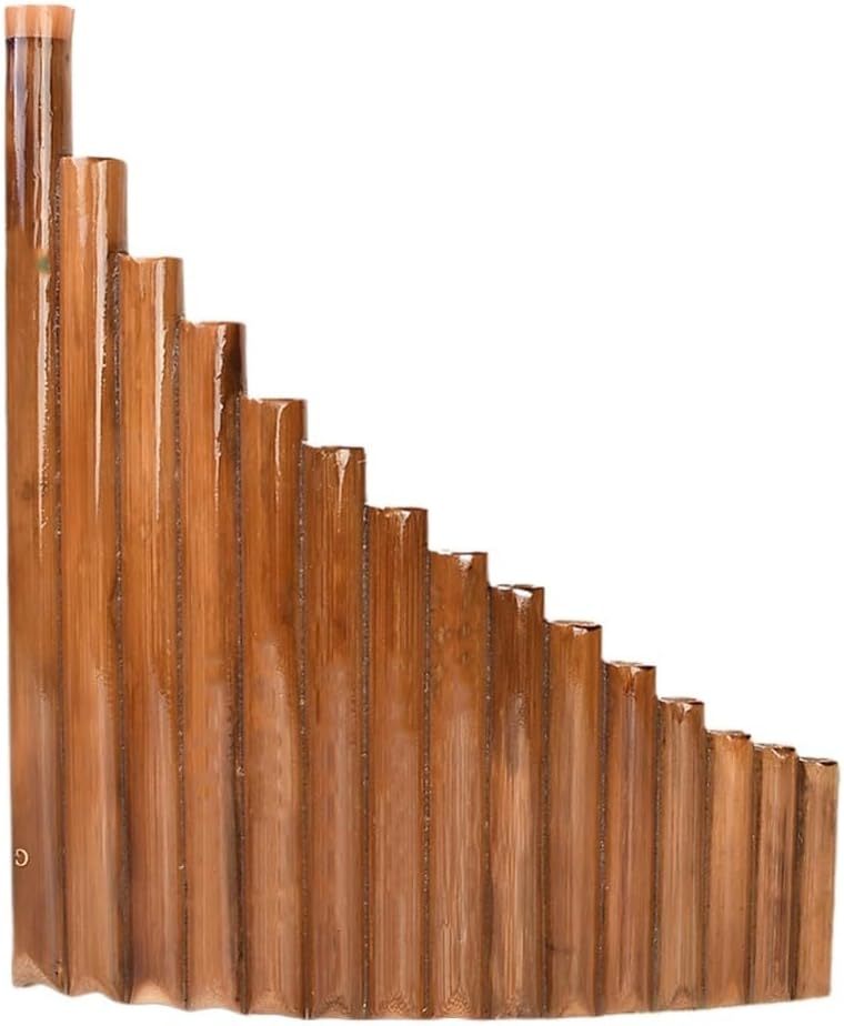 Natural Bamboo Panpipe – 15-Pipe Pan Flute in G Key with Carrying Bag – Handmade Woodwind Instrument for Meditation, Folk Music & Sound Therapy