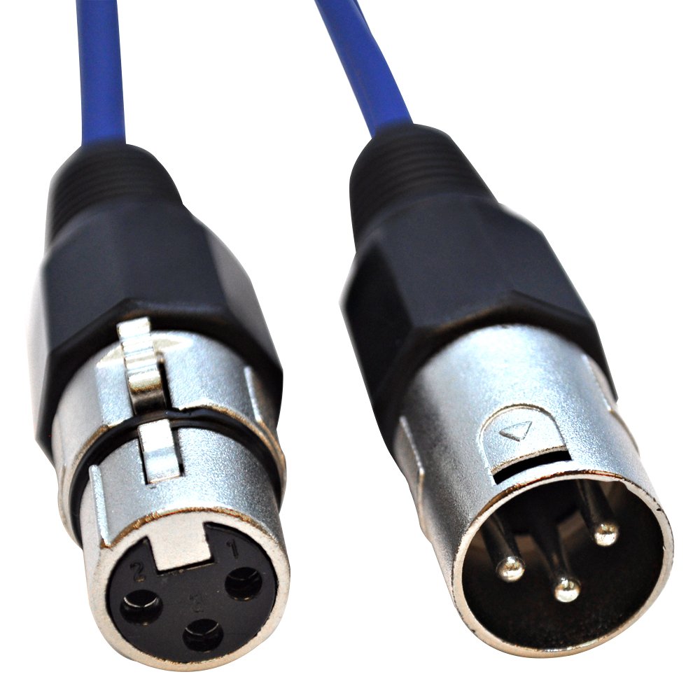 Seismic Audio - SAXLX-25-6 Pack of 25' Multiple Color XLR Male to XLR Female Microphone Cables - Balanced - 25 Foot Patch Cords