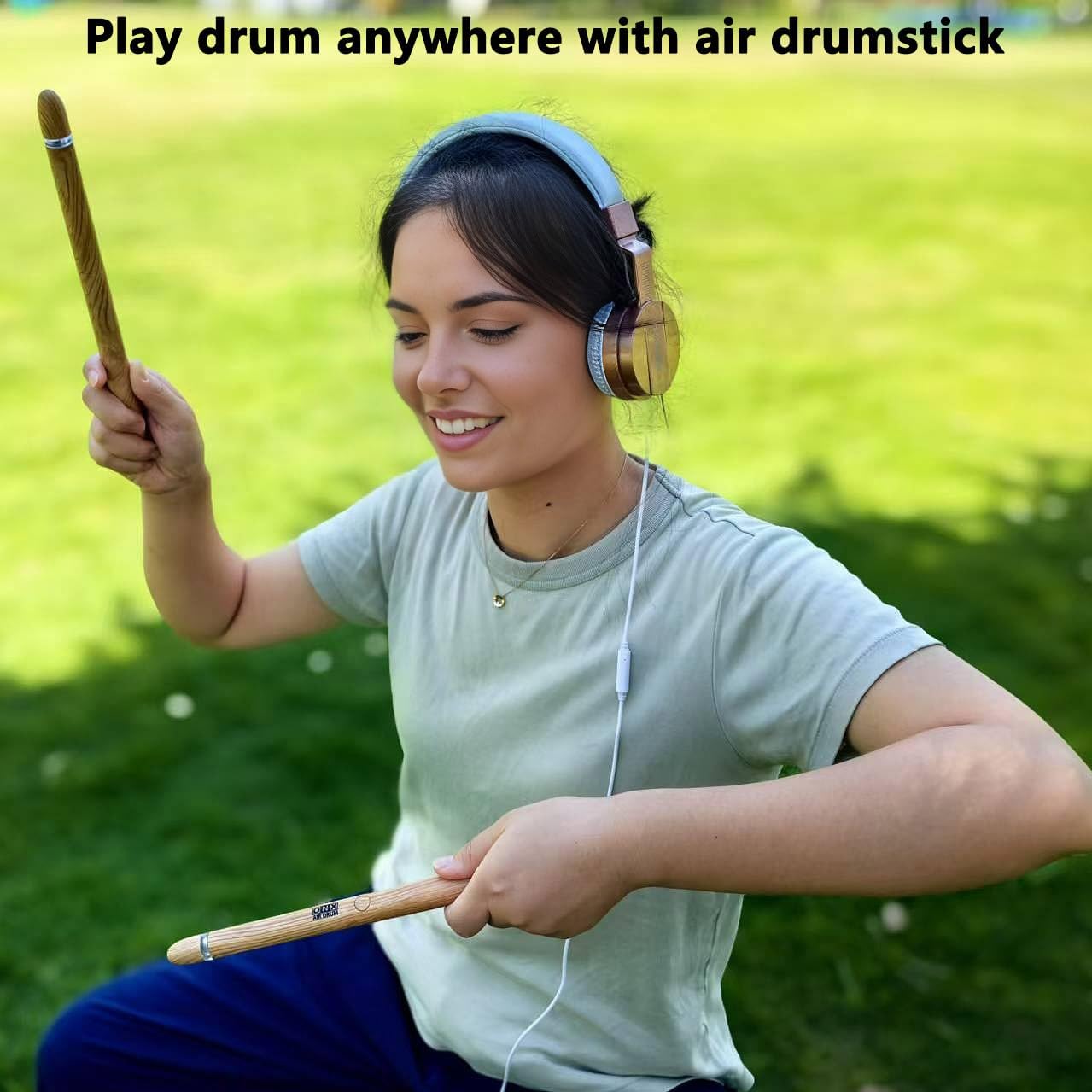 Electric Drumsticks Air Drum Sticks 4rd Gen., Virtual Air Drum with Drumsticks, Pedals, Bluetooth and 8 Sounds, Electronic Drum Set for Adults, Kids, Gift