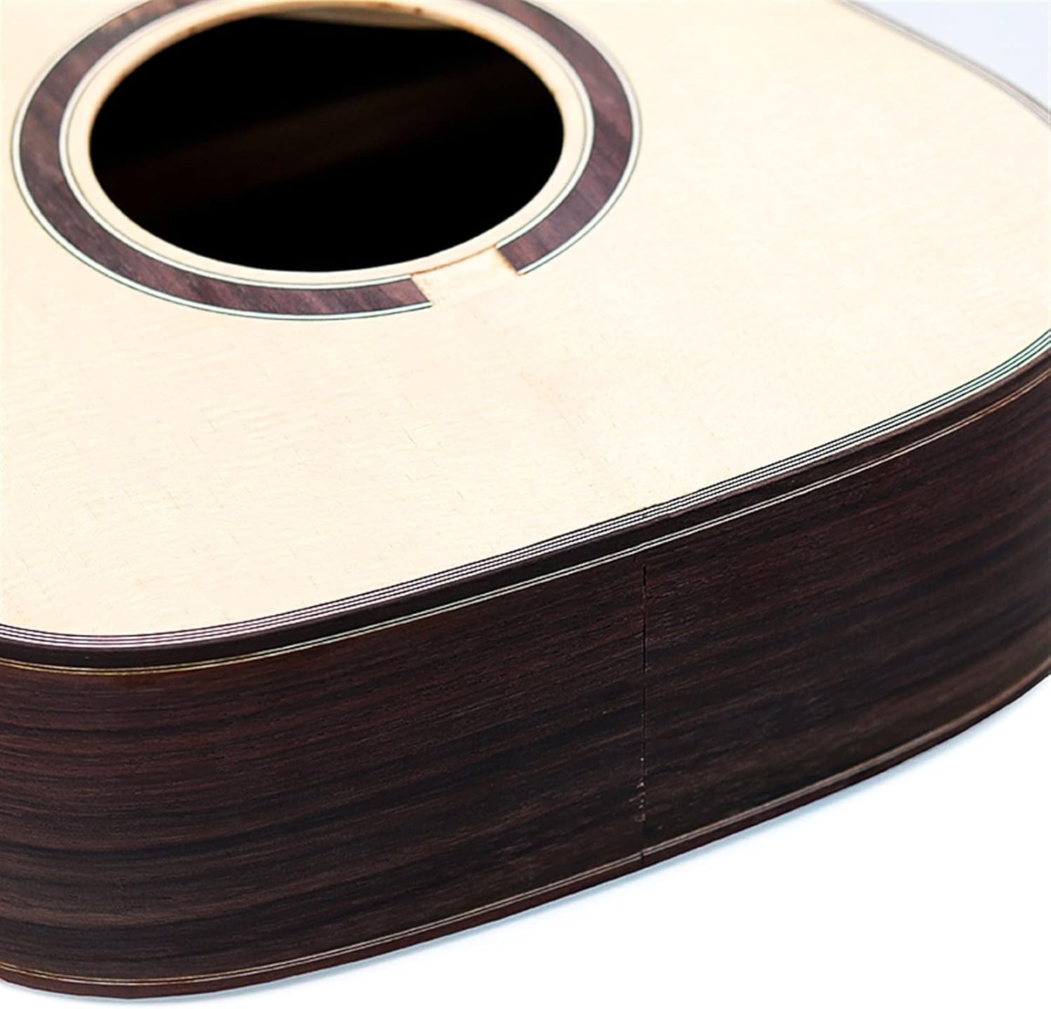 Folk Guitar Full Single Finished Barrel Combination Rosewood Back and Side Spruce Veneer DIY Guitar Material DIY Guitar Kit