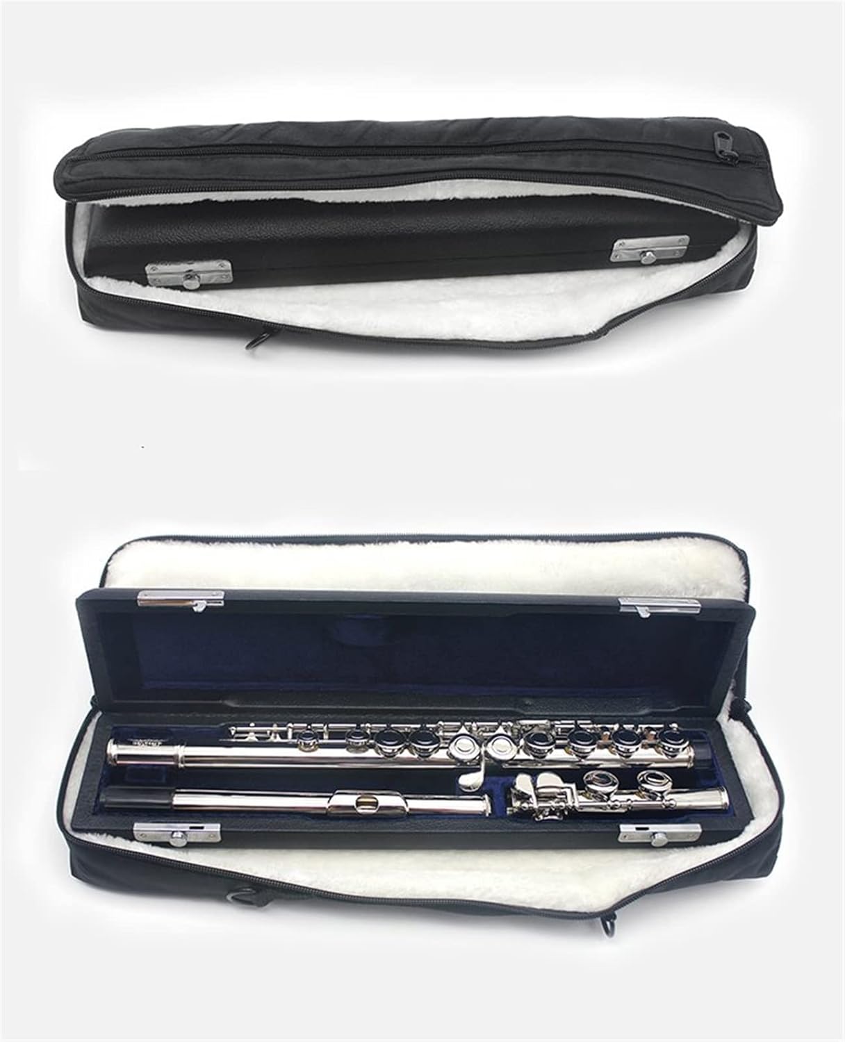 Flutes Left-Handed 16-Hole C Key Flute Closed Holes Nickel-Plated Backhand Woodwind Musical Instrument