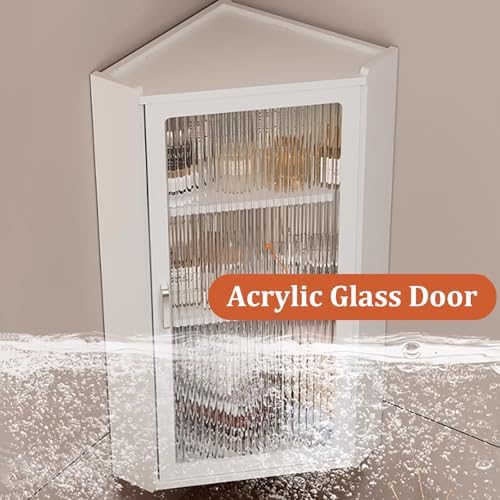 3-Tier Corner Spice Rack & Wall-Mount Medicine Cabinet - Compact Bathroom & Kitchen Storage Solution, Space-Saving Hanging Organizer for Efficient Home Organization