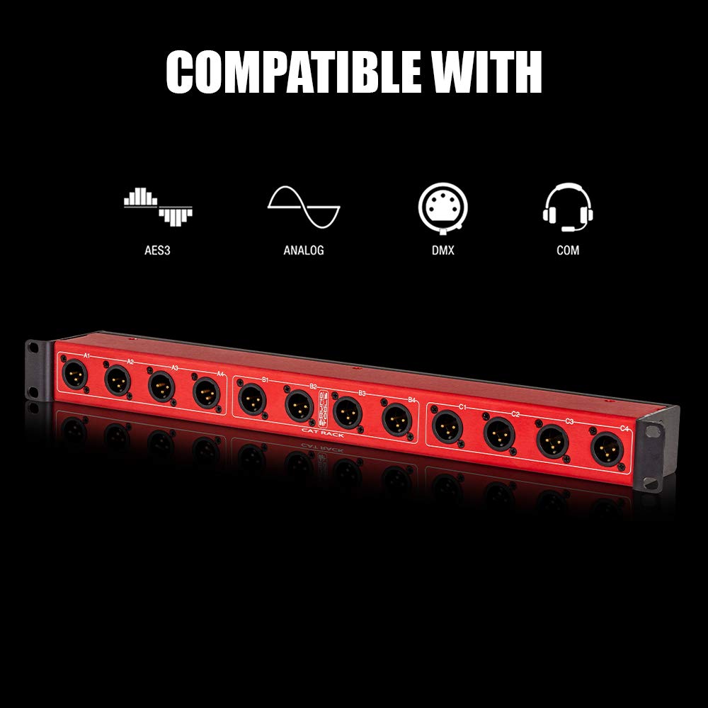 Sound Tools CAT Rack Male XLR Stage Box – 12-Channel Analog Audio Over Shielded CAT Cable – EtherCON & XLR Connectors – Modular Rackmount Splitter for Studio, Live Sound & Broadcast Use