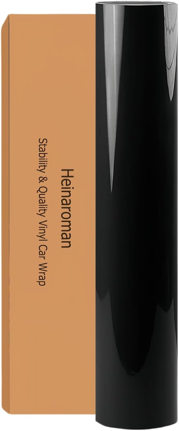 Car Wrap for Body Protection Scratch Resistance Air Release Technology 25 X 5FT Gloss Black Automotive Vinyl Wrap