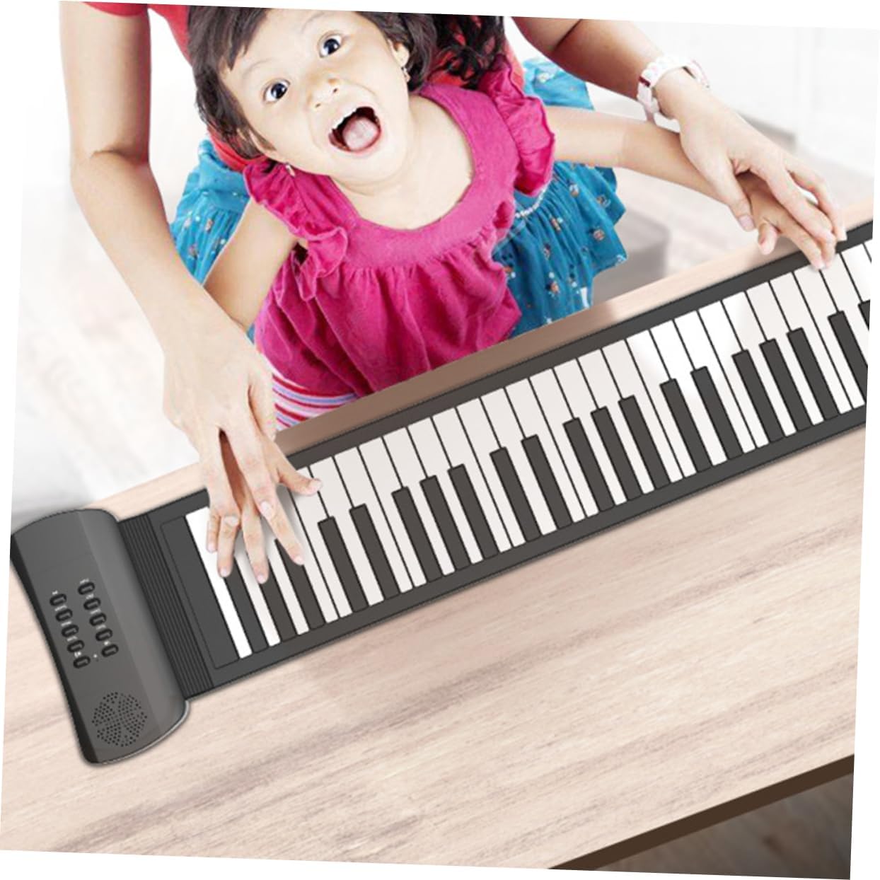 Silicone Roll-up Piano Electronic 61-key Boys and Girls Piano Keyboard Portable for Boys and Girls