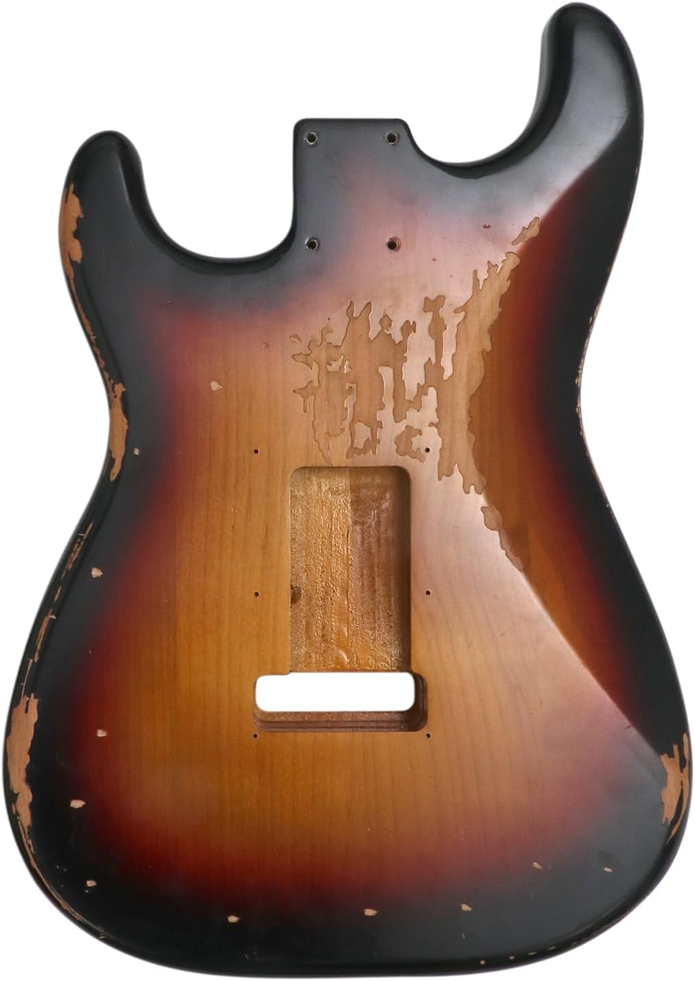 Sunsmile DIY Electric Guitar Kit ST Style Heavy Relic Aged Vintage with Alder Body Hard Maple Neck Rosewood Fingerboard S-S-S 6 String Relic CR Hardware Build Your Own Guitar Relic 3 Tone Sunburst.