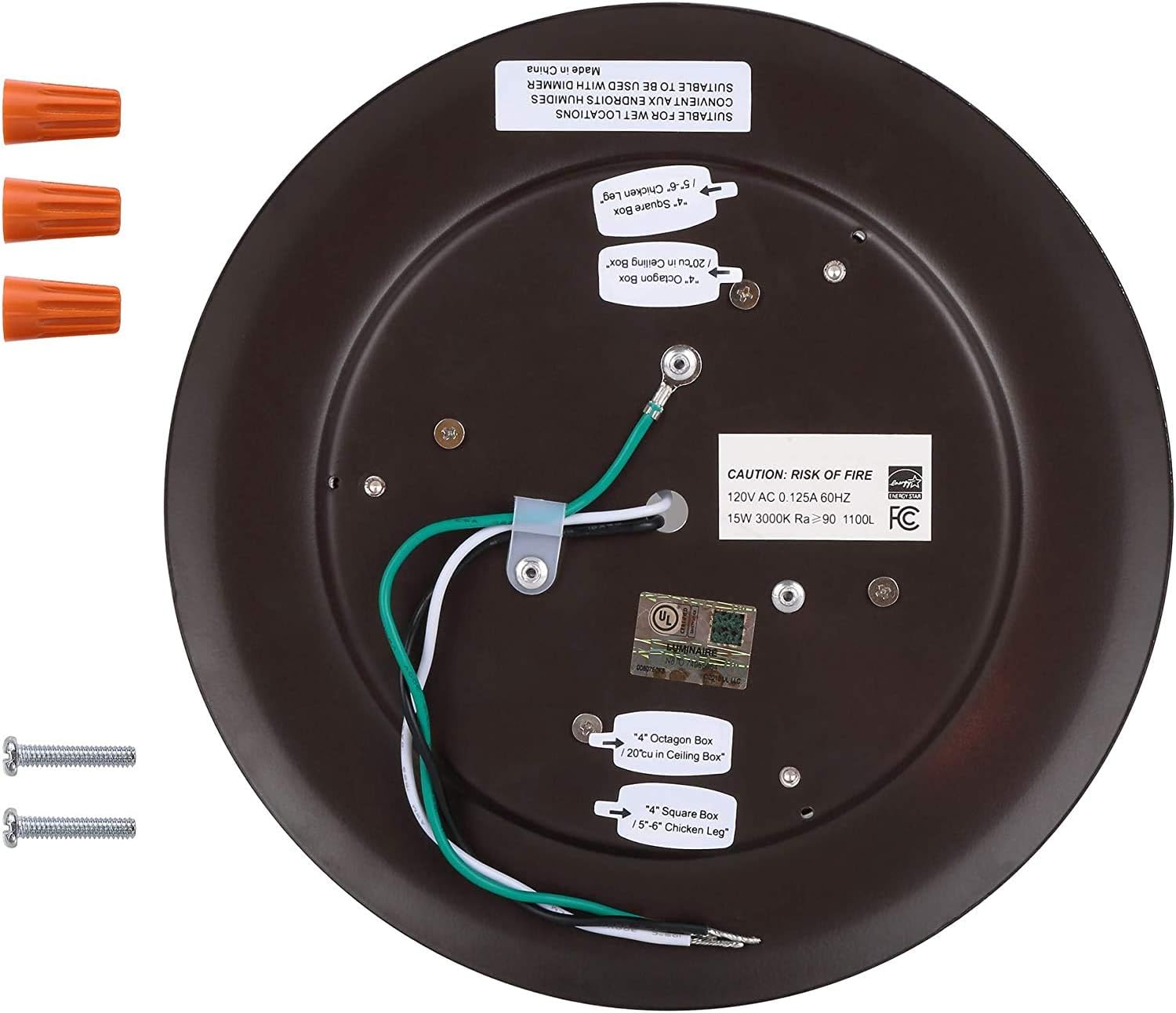 LUNABODE 4/6 Inch Dimmable LED Flush Mount Ceiling Lights - Pack of 6 | 16.5W/2700K | Stylish Ceiling Light Fixture for Hallway, Kitchen, Dining Room, Bathroom - Warm White