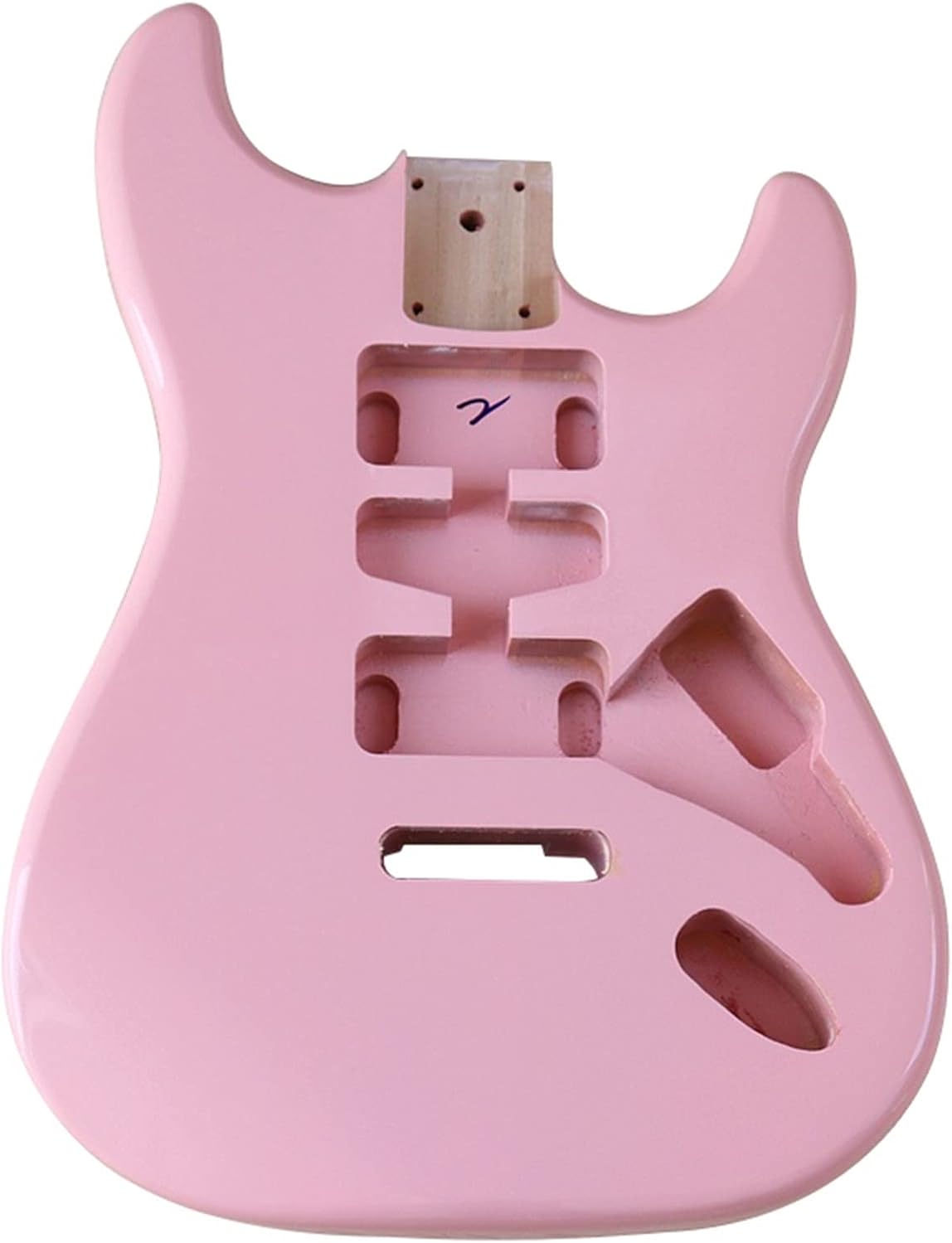 FLFL Pink Electric Guitar Body Poplar Wood for ST Guitar Barrel Guitar Parts for Electric Guitar Unfinished Guitar Kit