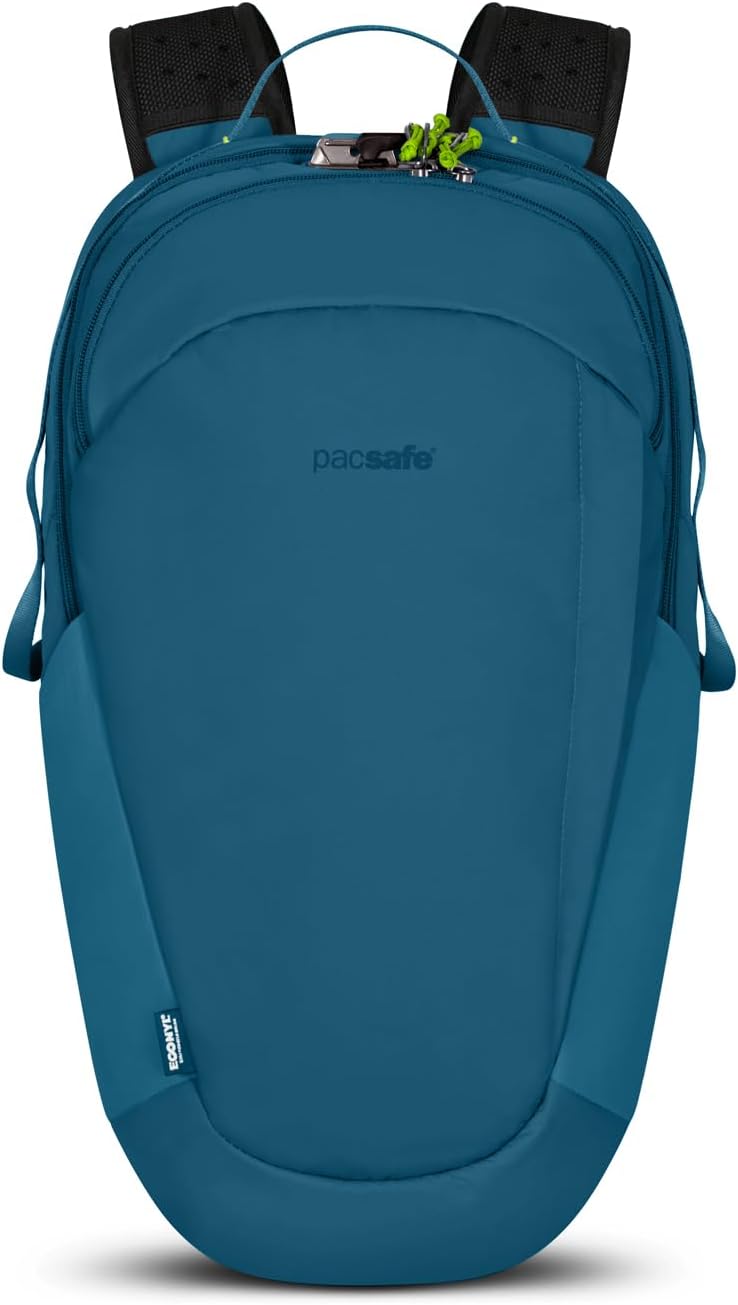 Pacsafe ECO 25L Anti Theft Backpack, Tidal Teal