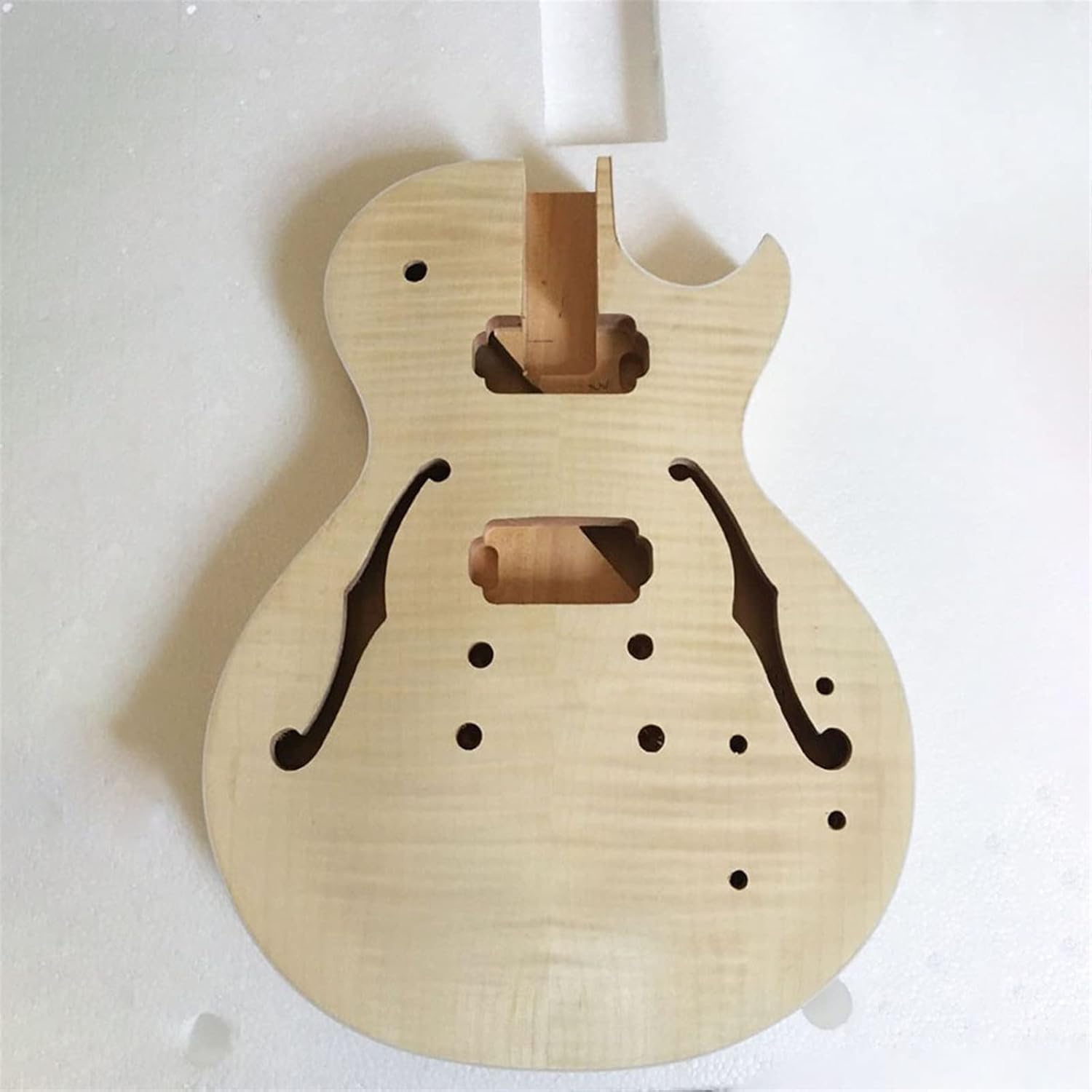 DIY Electric Guitar Kit DIY Unfinished Electric Guitar Kit Solid Mahogany Body & Headstock are with Flame Maple Top