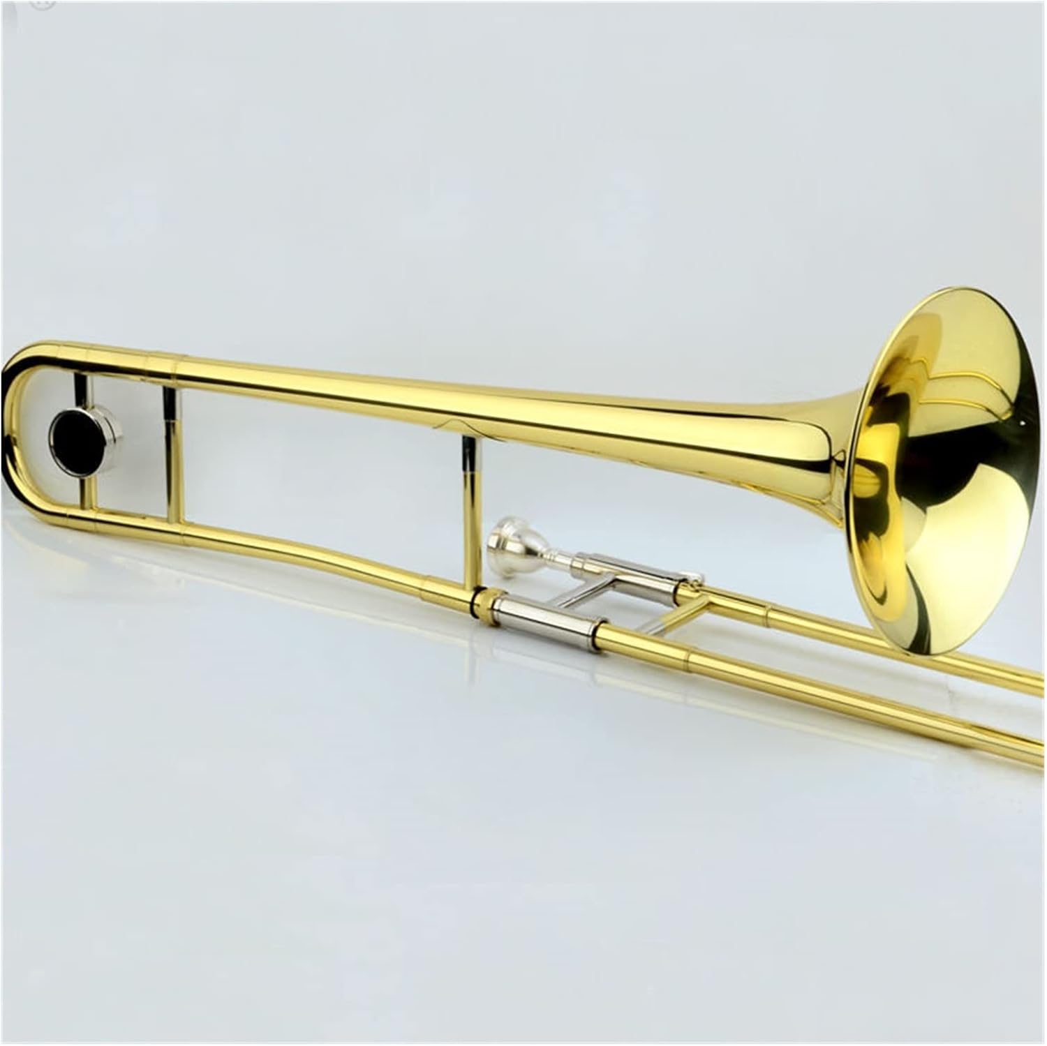 TSTS Professional Alto Trombone B Flat Gold Lacquer Brass Trombone Musical Instruments Beginner Trombone (Color : Gold)