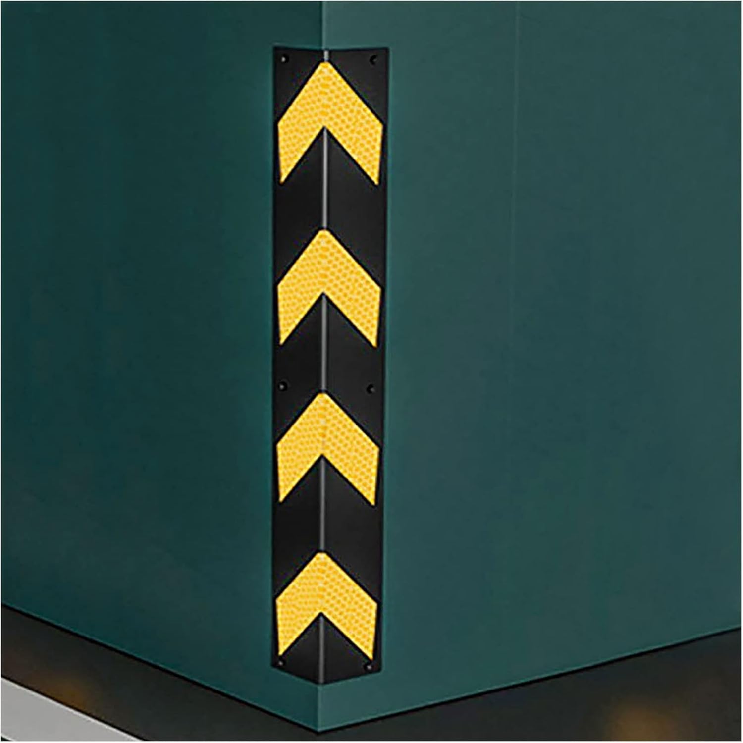 Reflective Garage Wall Corner Edge Protector, Rubber Bumper Guard for Car Doors Anti-Collision, Thickened Wall Column Guard (Black Yellow) (Size : 39.3IN/100CM*W5.9IN/15CM)