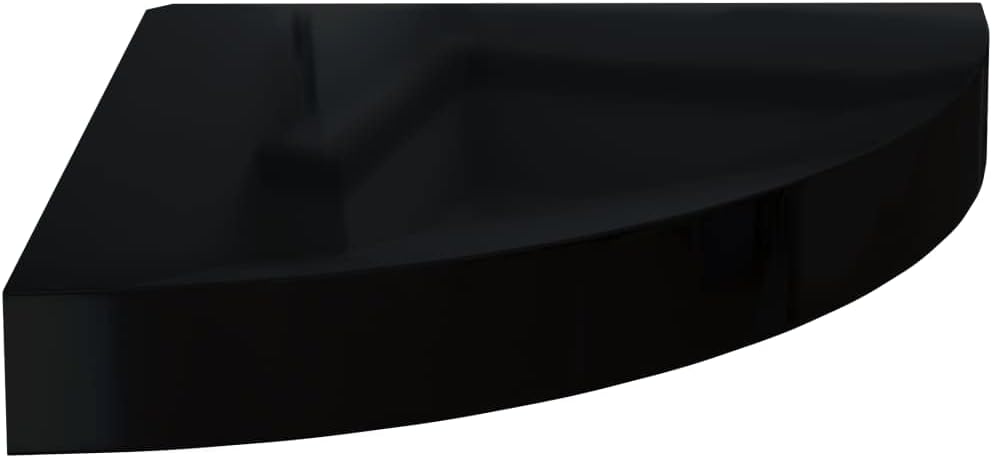 Corner Shelf,Floating Shelves for Wall,Easy-to-Assemble Wall Mount Corner Shelves for Bedrooms and Living Rooms Floating Corner Shelves 4 pcs High Gloss Black 9.8