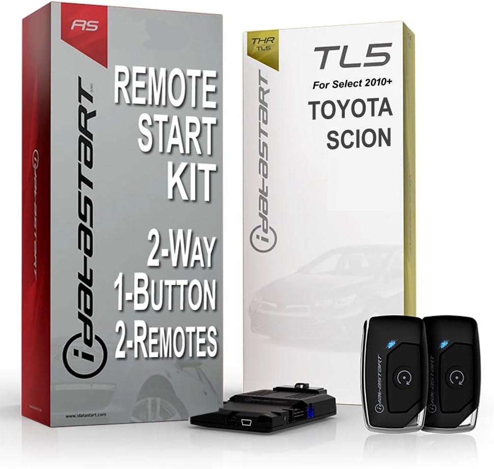 iDataStart Remote Starter KIT for Select Toyota/Scion Vehicles 2010+ w/3000ft Range (2-Way, 1-Button, 2-Remotes)