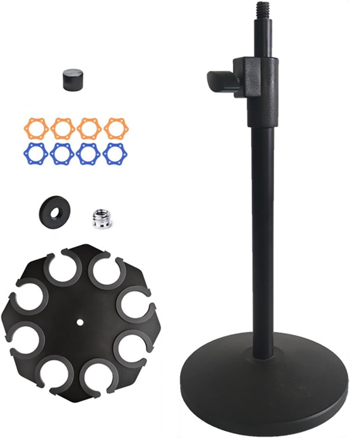 Heavy Duty Metal Mic Mount Clip With 130MM Slip Proof Disk Professional Studio Equipment Accessory Holder Mic Clamp